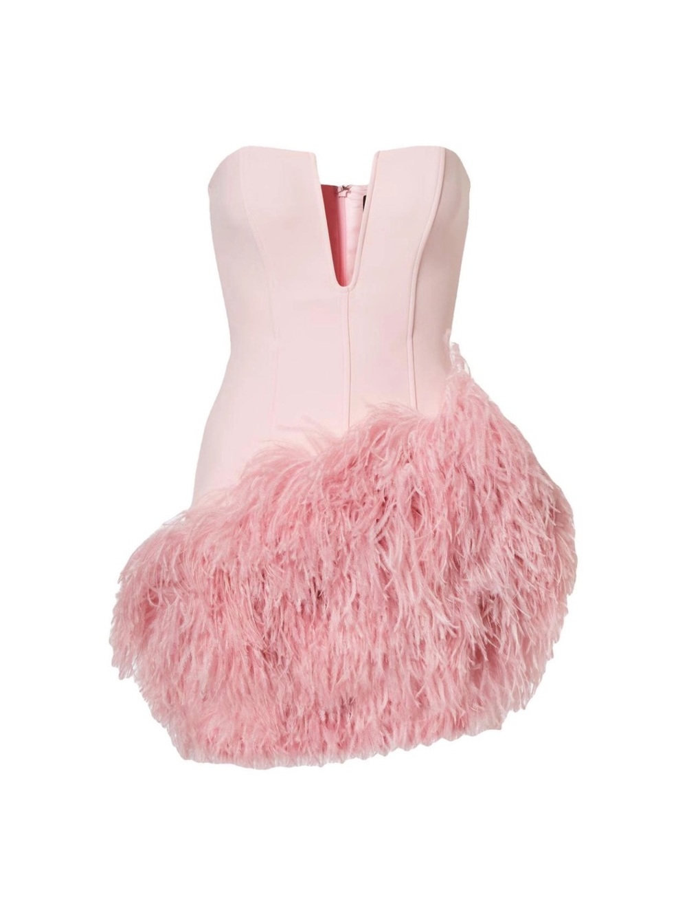 David Koma Feather-trimmed minidress